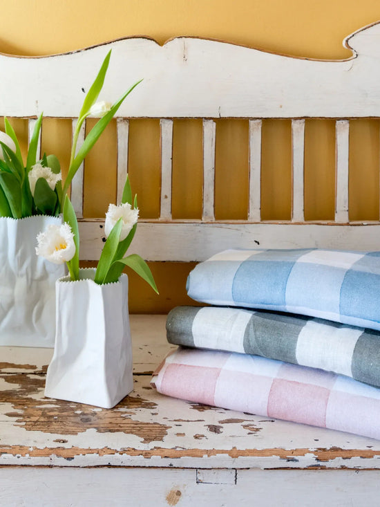 Blue Gingham Napkins, Set of Four