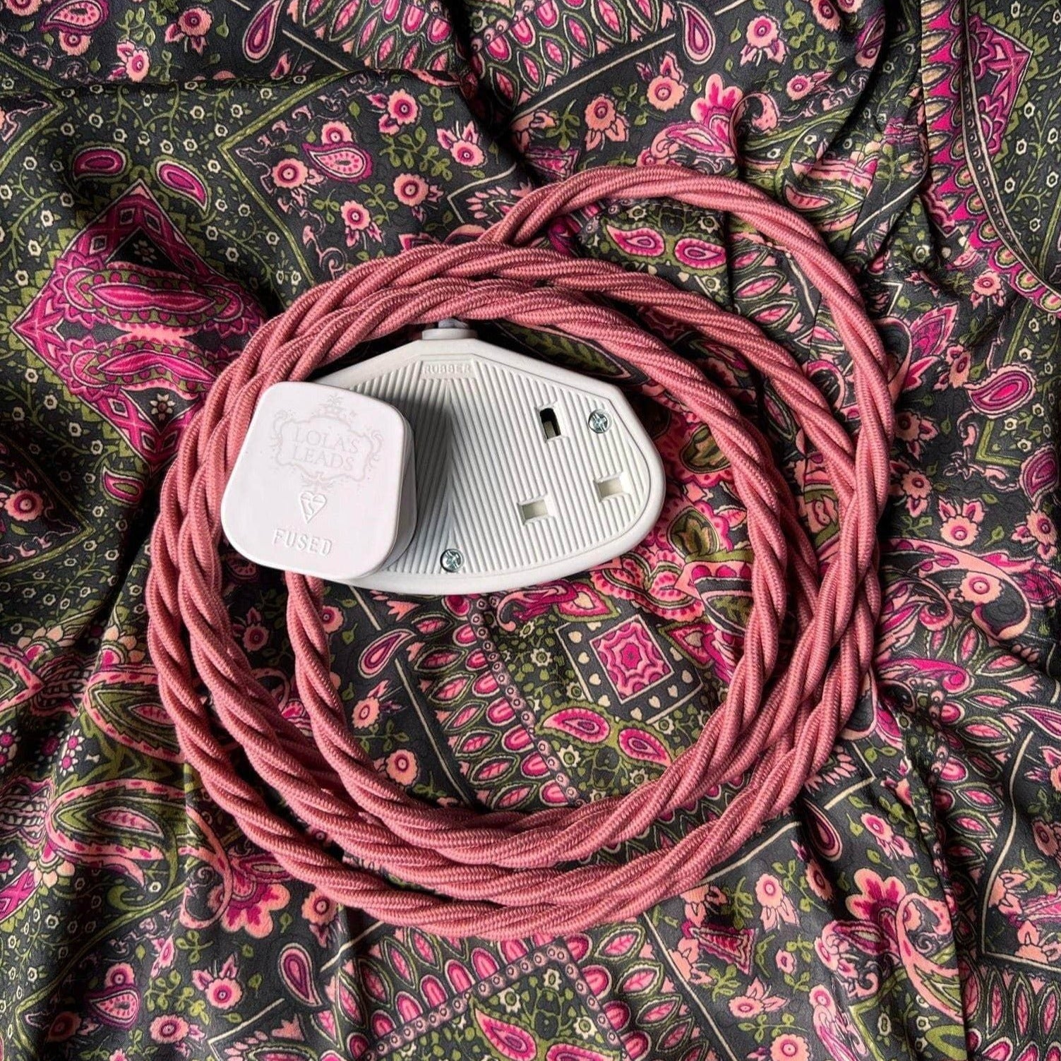 Fabric Extension Cable in Pompadour