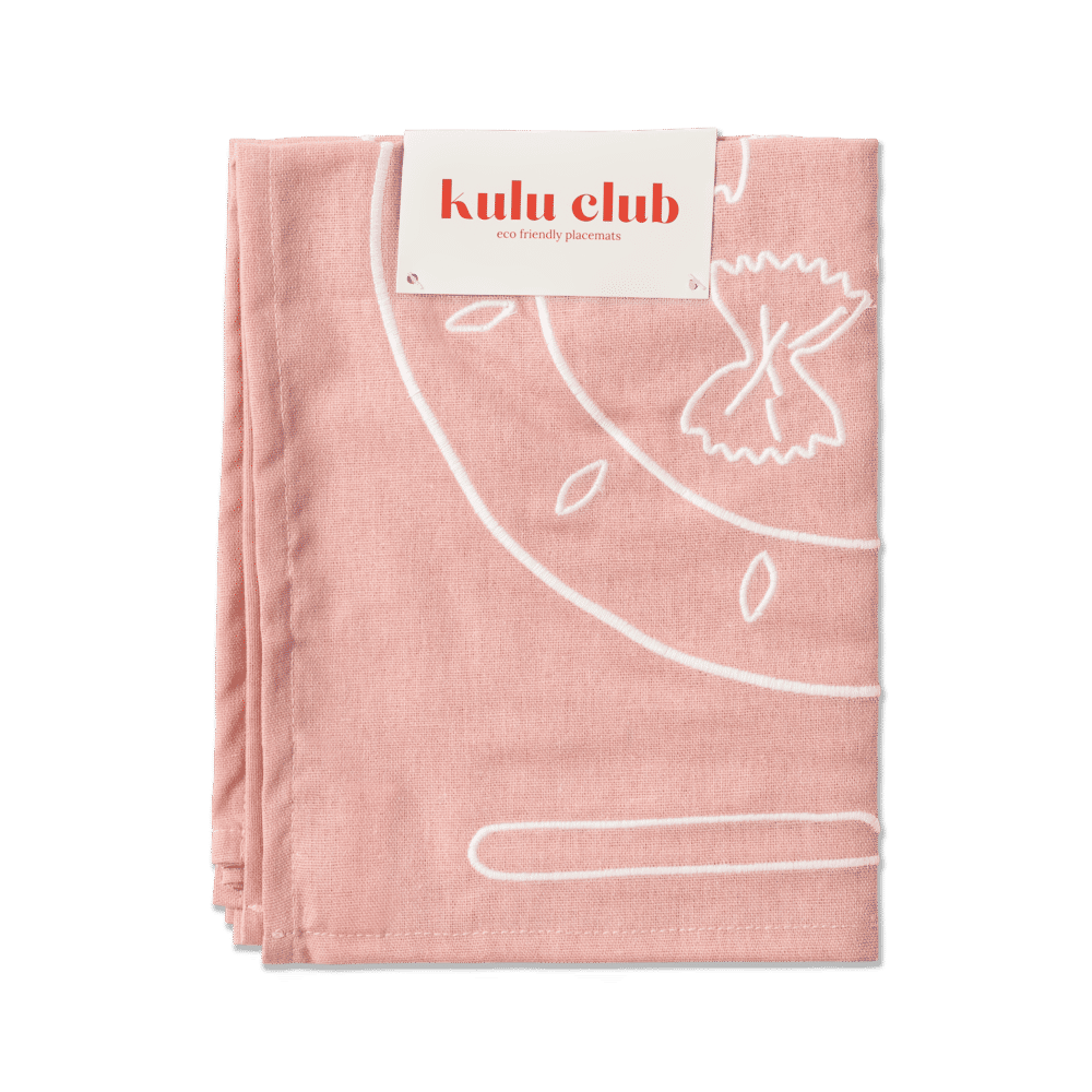 Placemats Embroidered Plates - Set of 2