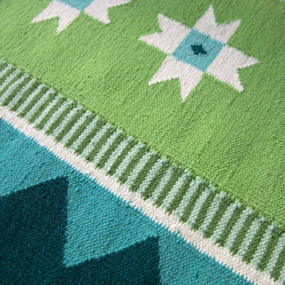 Victoria Flatweave Runner Rug - Green