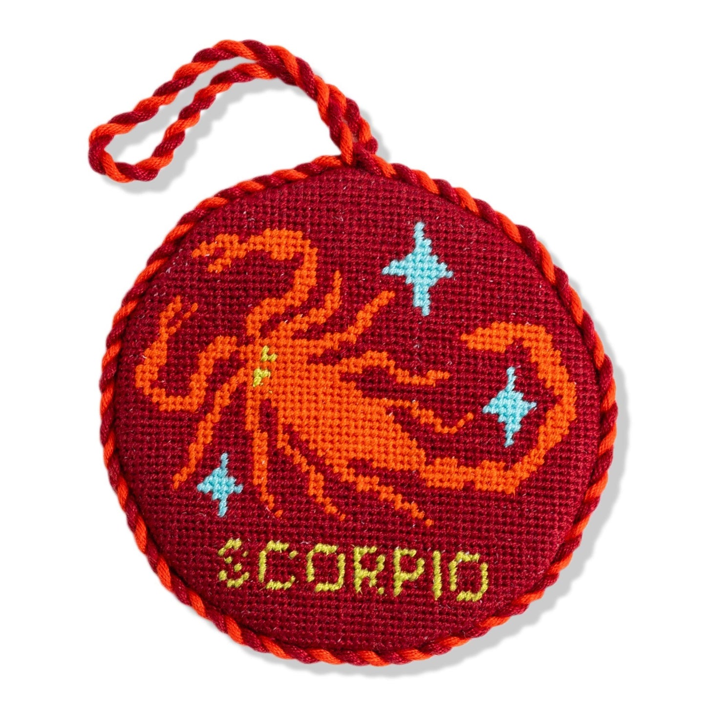 Needlepoint Zodiac Ornament - Scorpio
