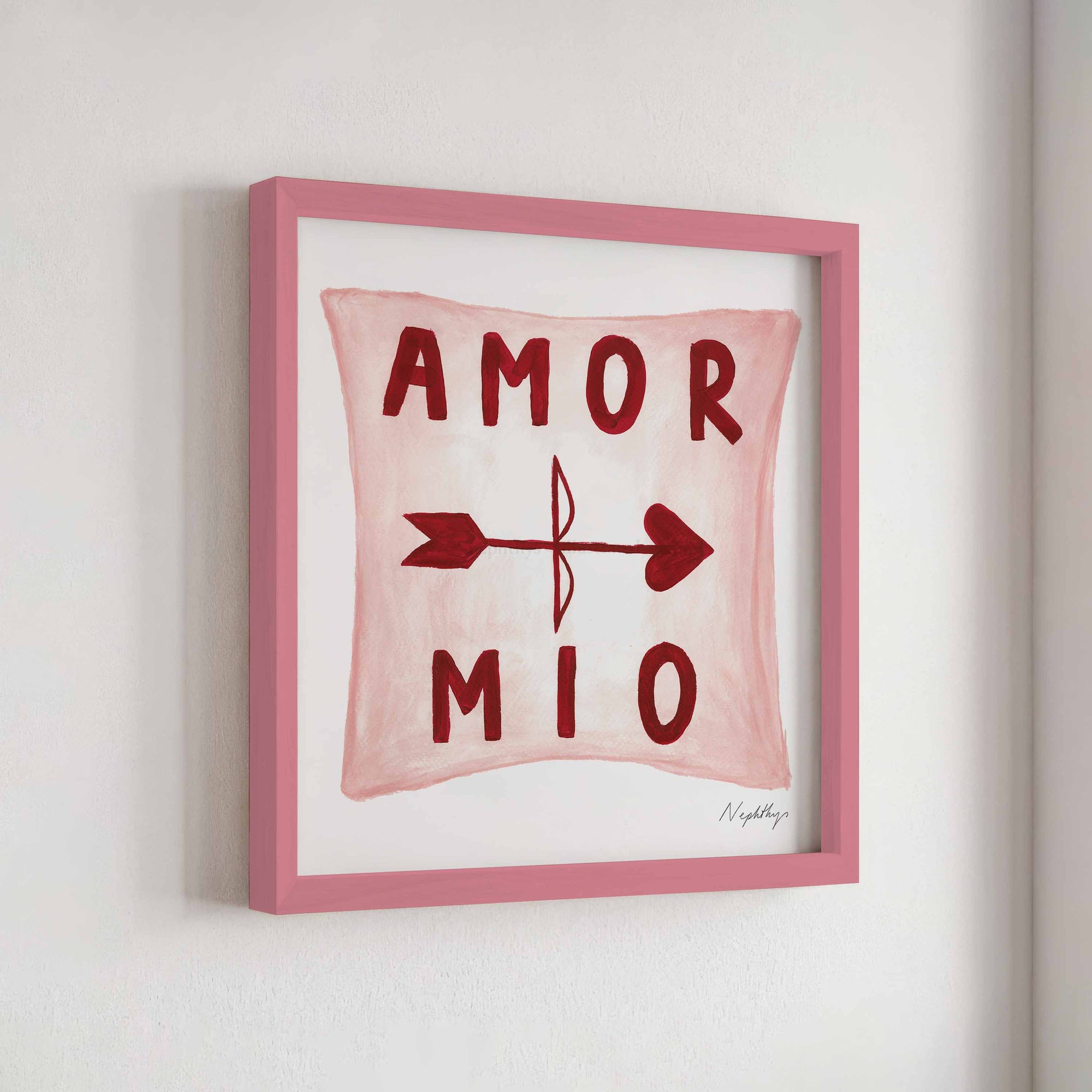 Amor Mio Pillow Print