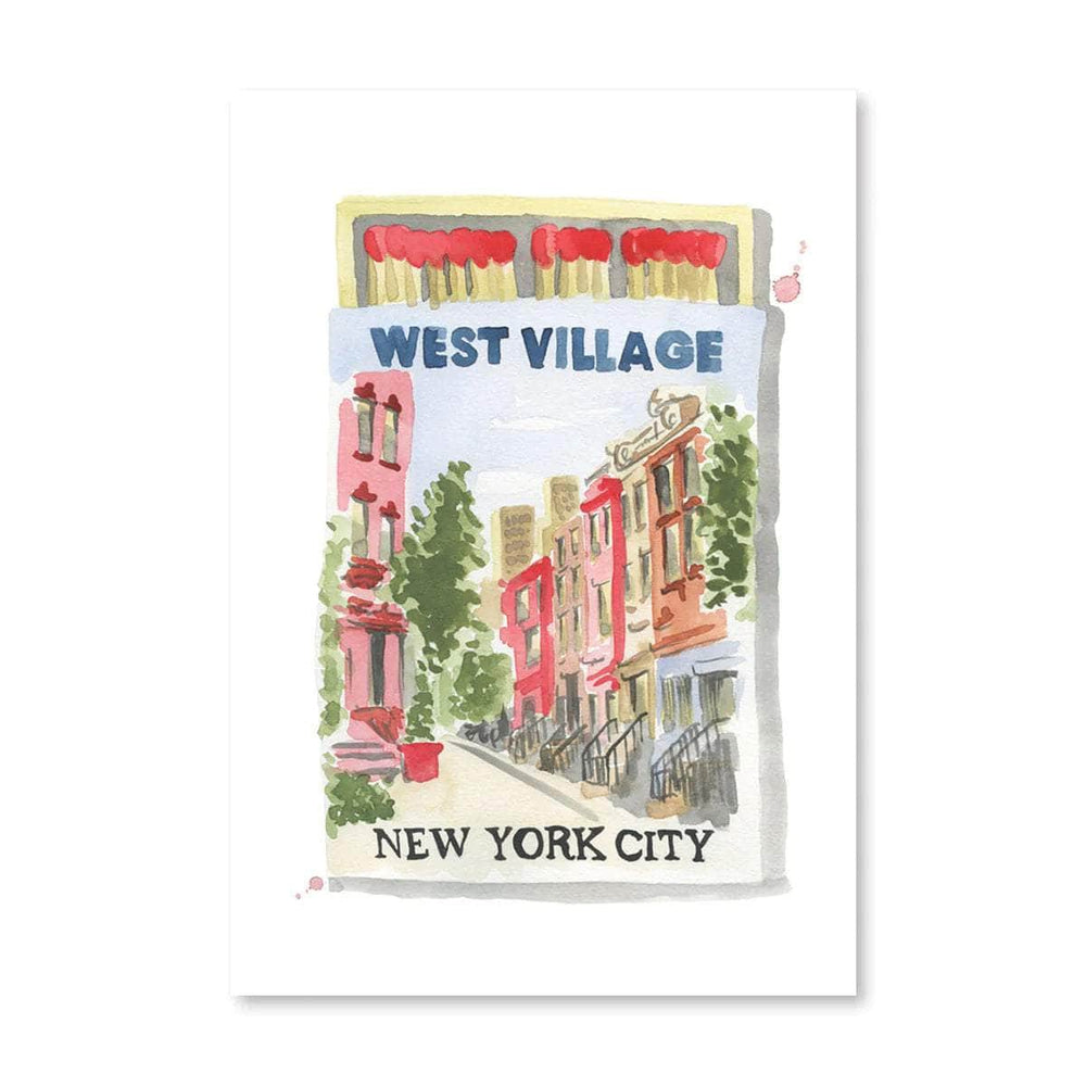 West Village NYC Matchbook Print