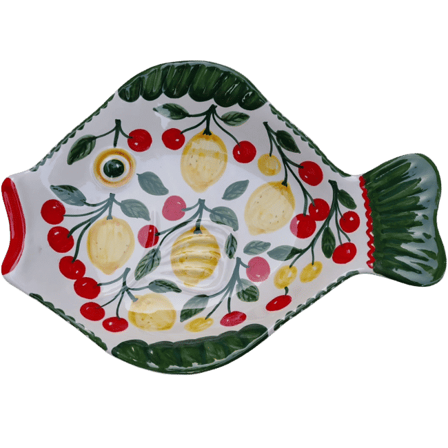 Large Portofino Fish Platter – Lemons & Cherries