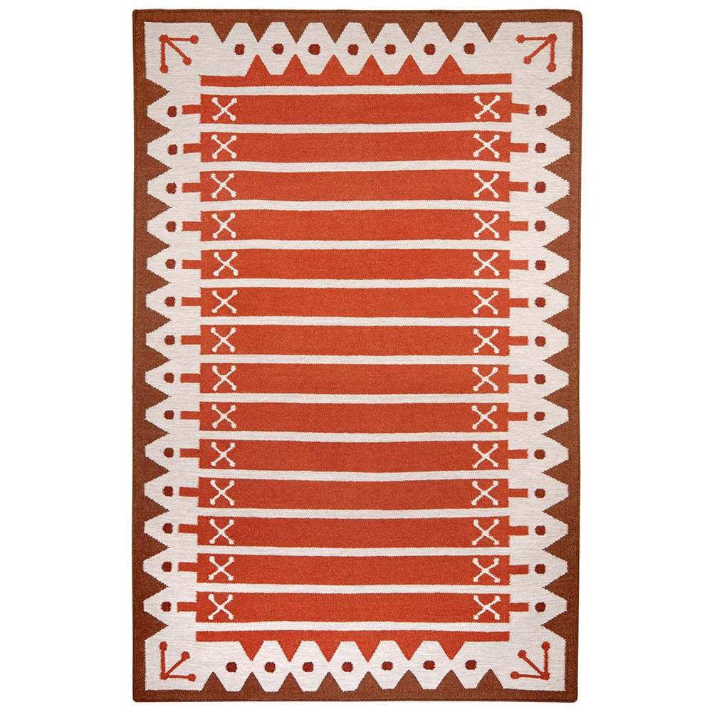 Darjeeling Flatweave Rug - Rust