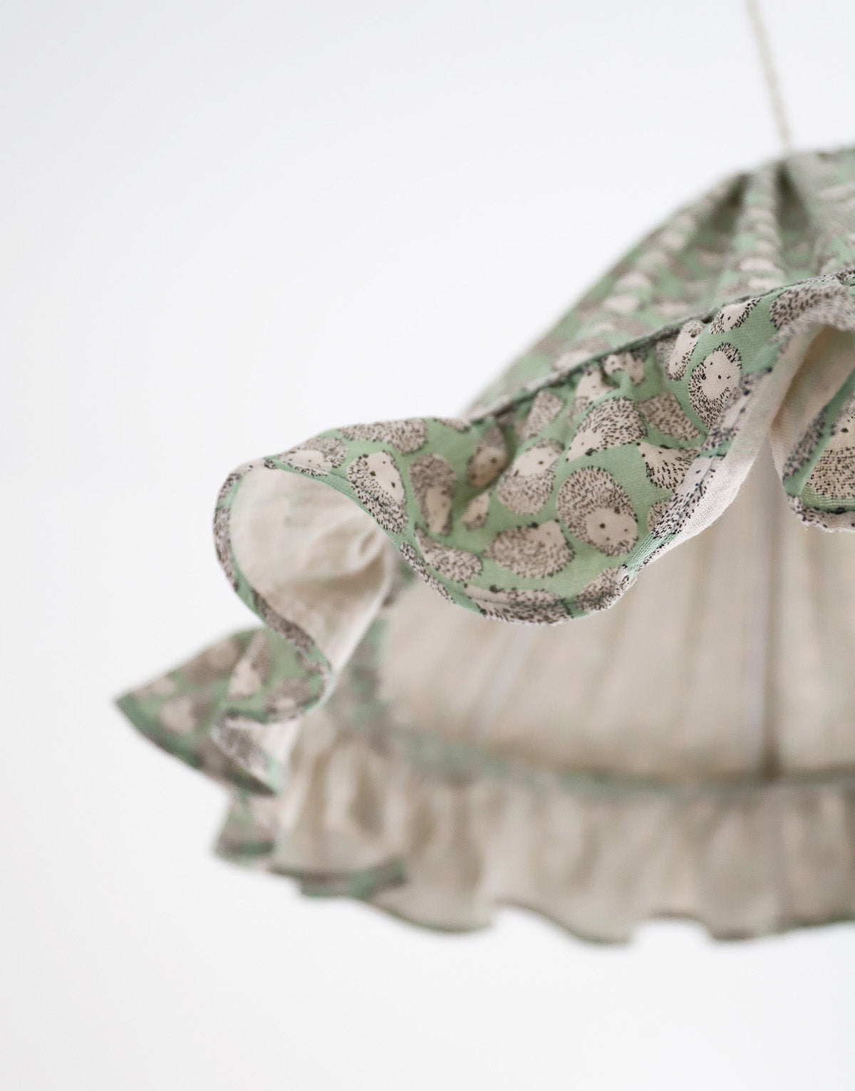 Conical Pendant Light With Ruffle Emilia “Petits Hérissons”