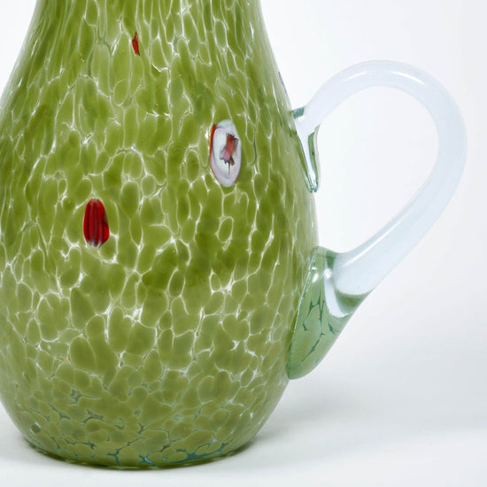 Olive Green Murano Jug