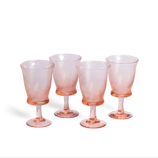Spiral Wine Glasses (Set of 4)