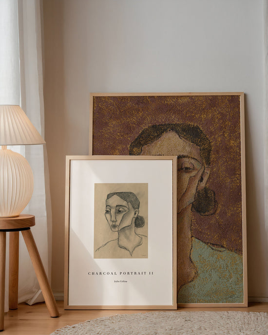 Charcoal Portrait II - Minimalistic Fine Art Print