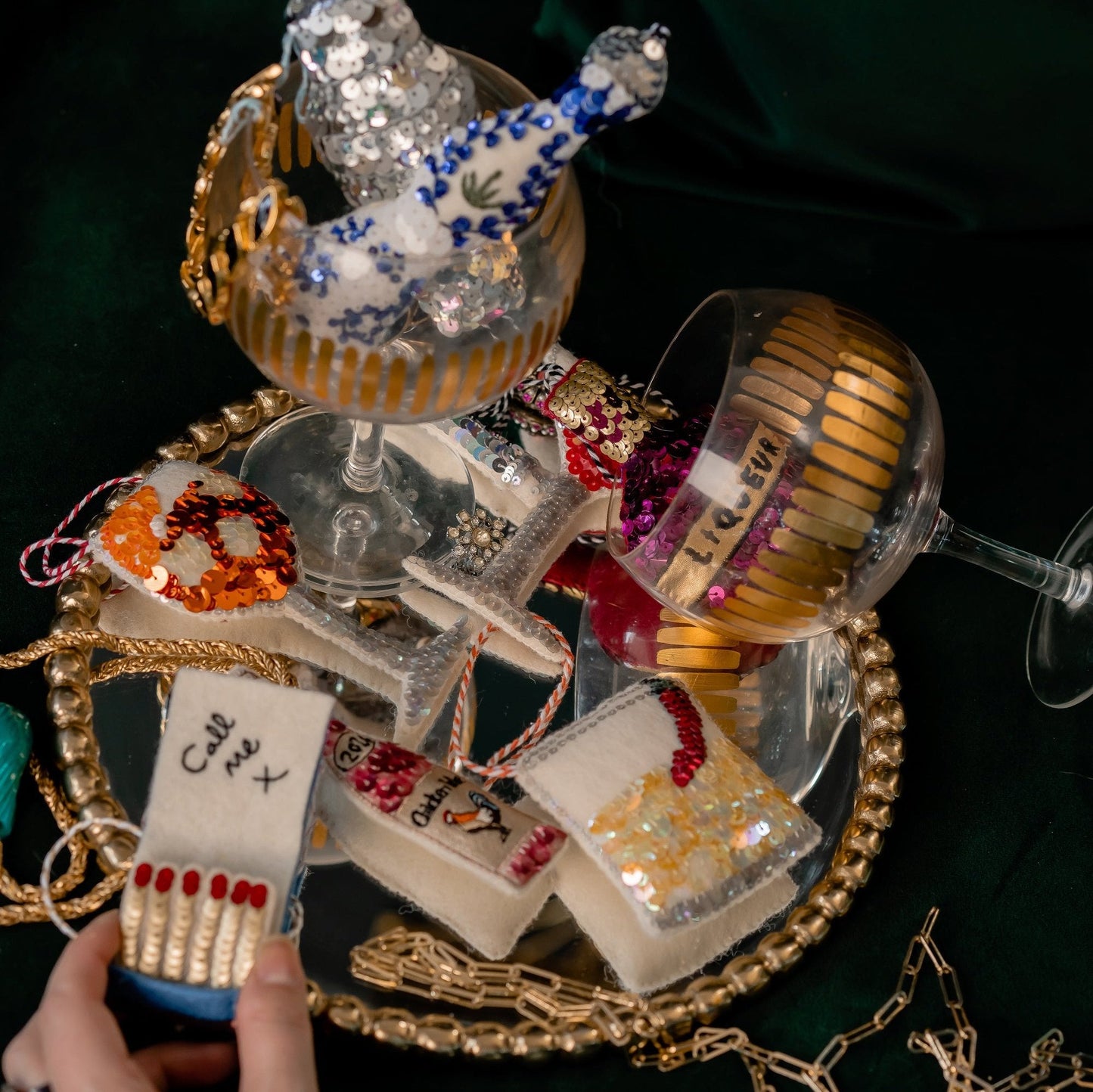 The Matchbook Embroidered Ornament