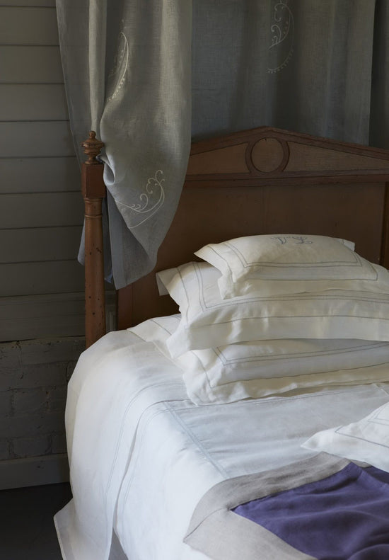 Top Sheet Hemstitch Parma Deep Grey