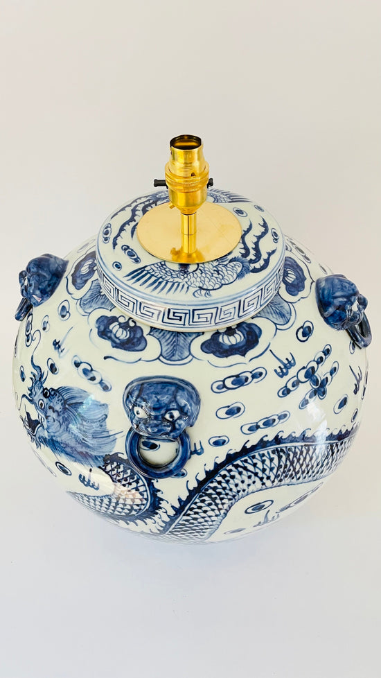 XL Antique Dragon Lamp