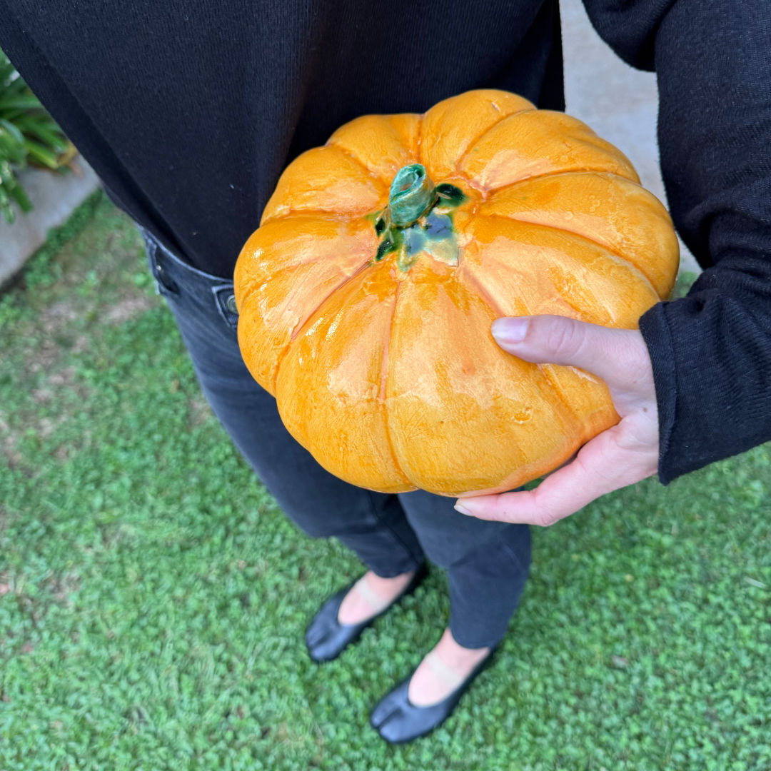 Large Ceramic Pumpkin