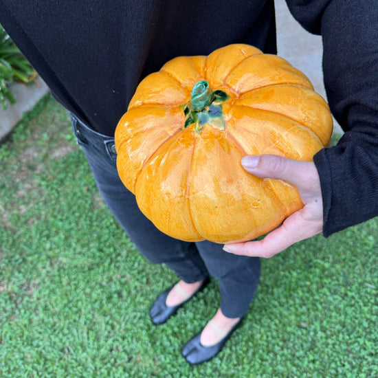 Large Ceramic Pumpkin
