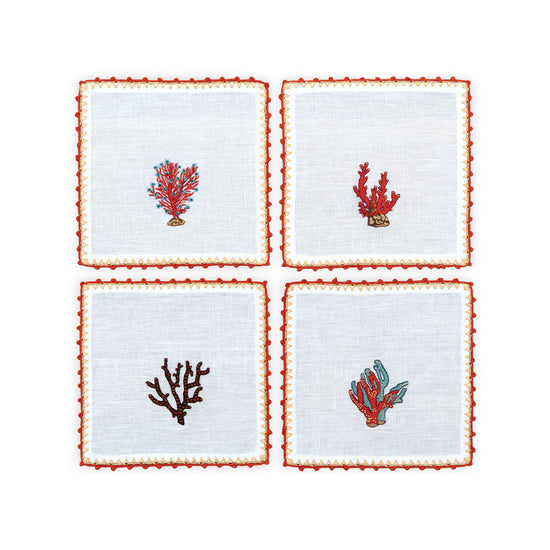 Coral Crest - Cocktail Napkins (Set of 4)