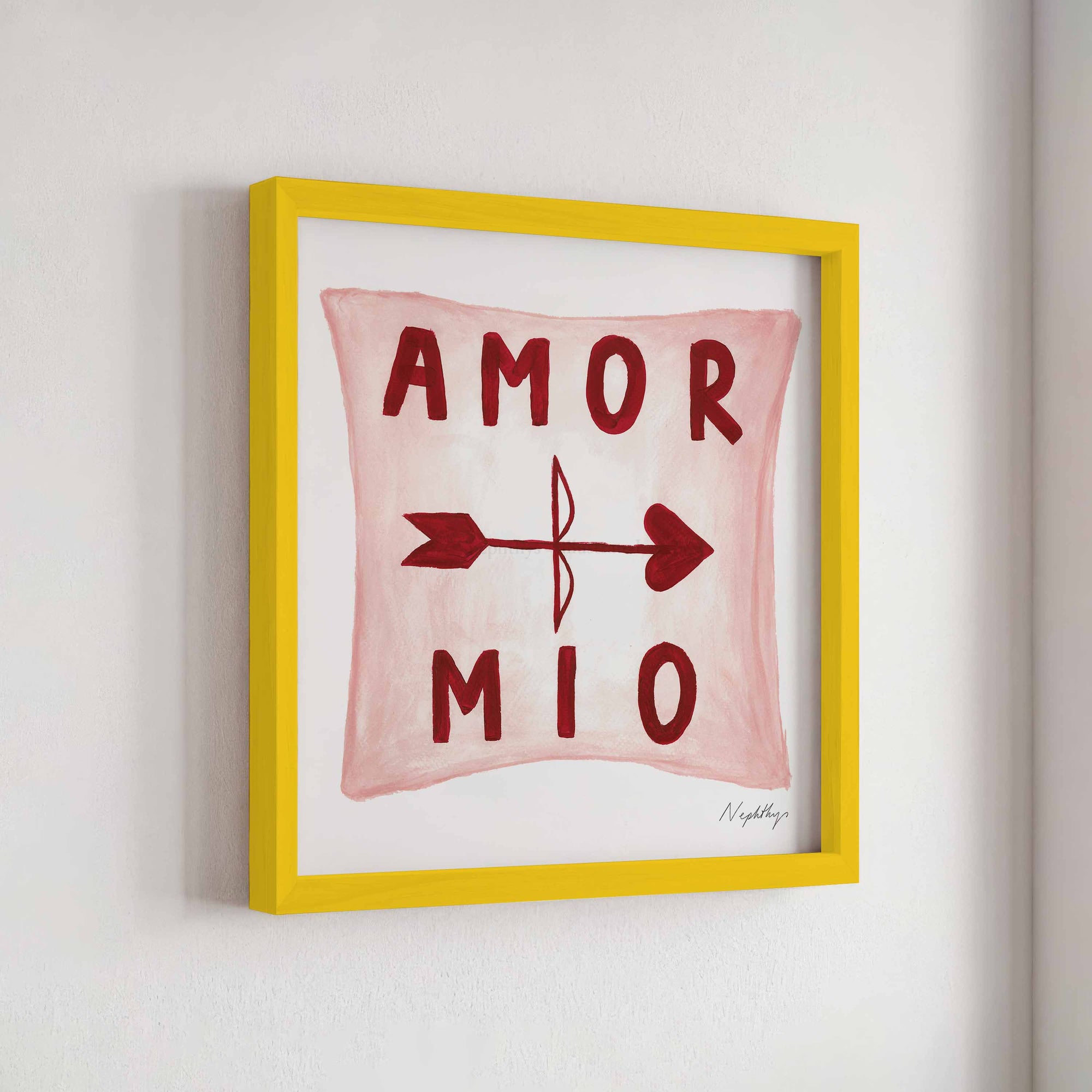 Amor Mio Pillow Print