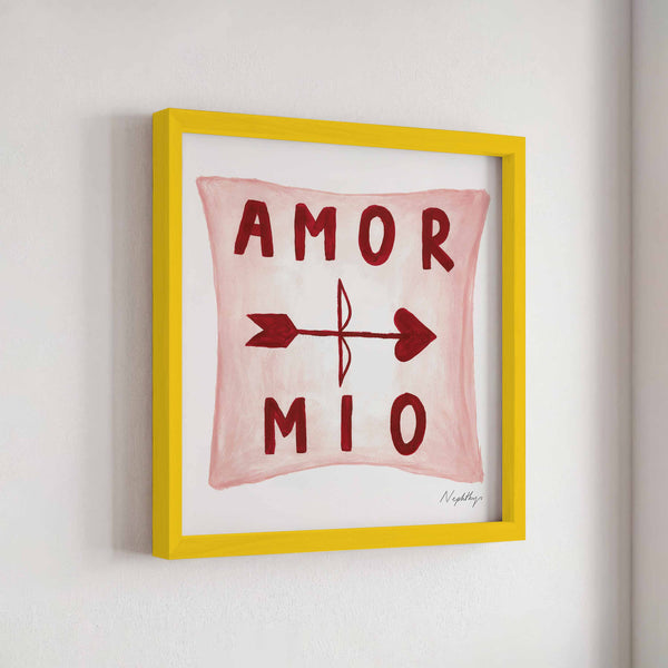 Amor Mio Pillow Print