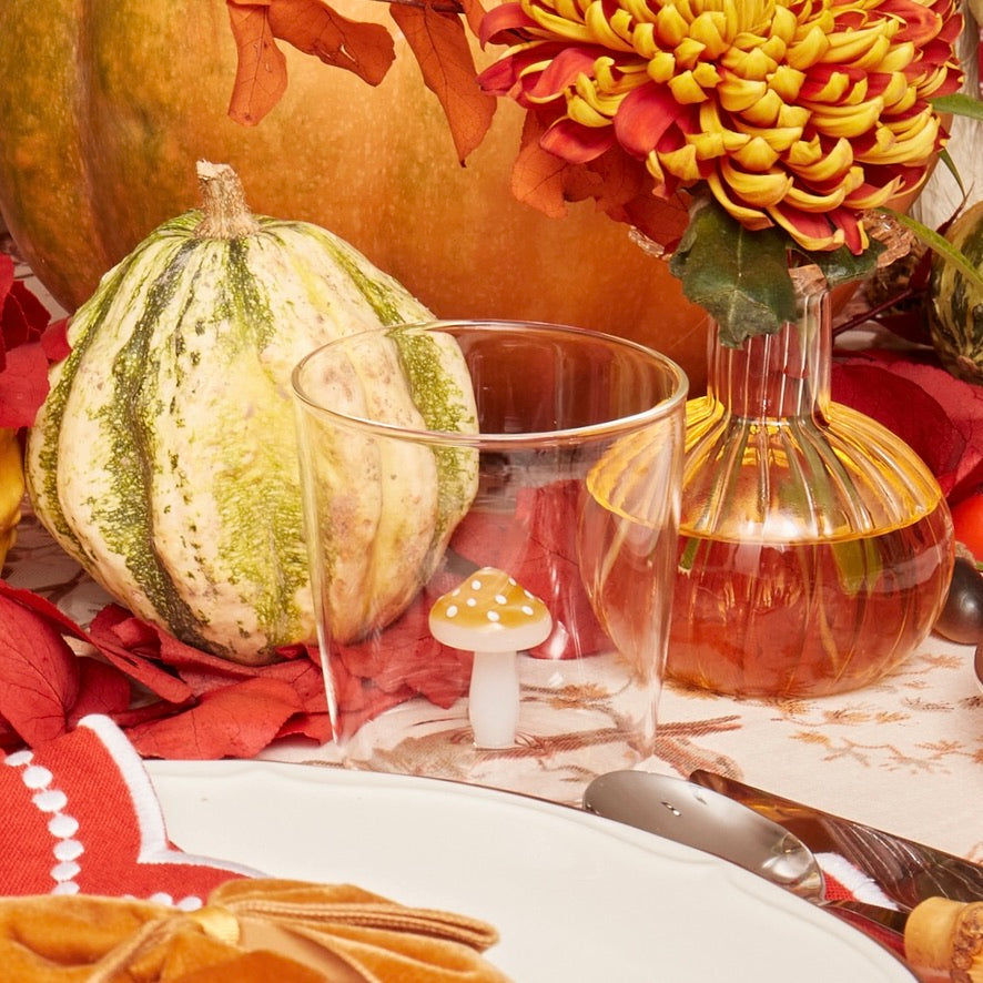 Orange Shroom Glasses (set of 4)