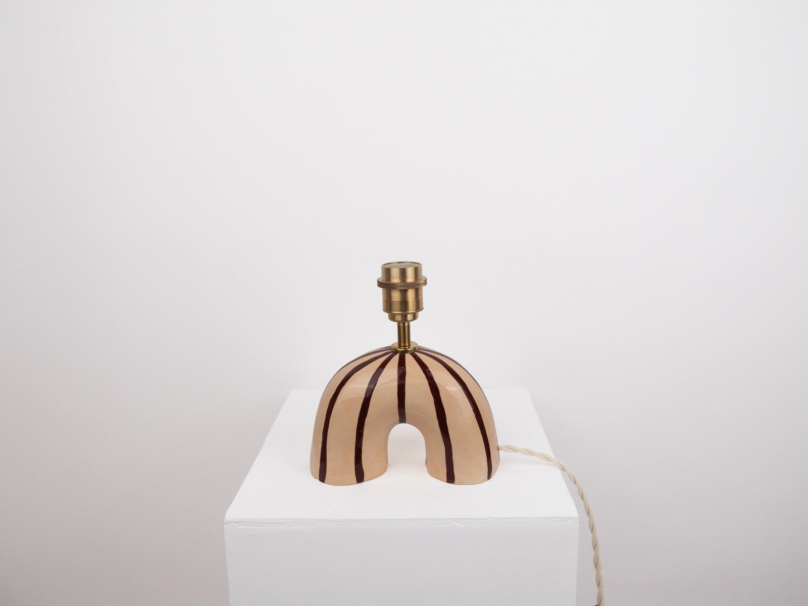 'Me' Table Lamp - Brown Stripes