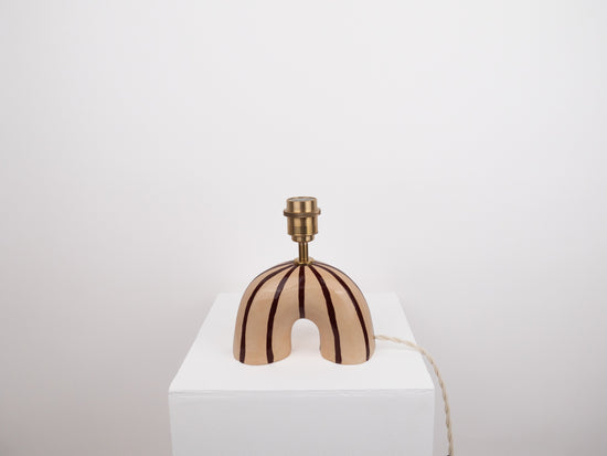 'Me' Table Lamp - Brown Stripes