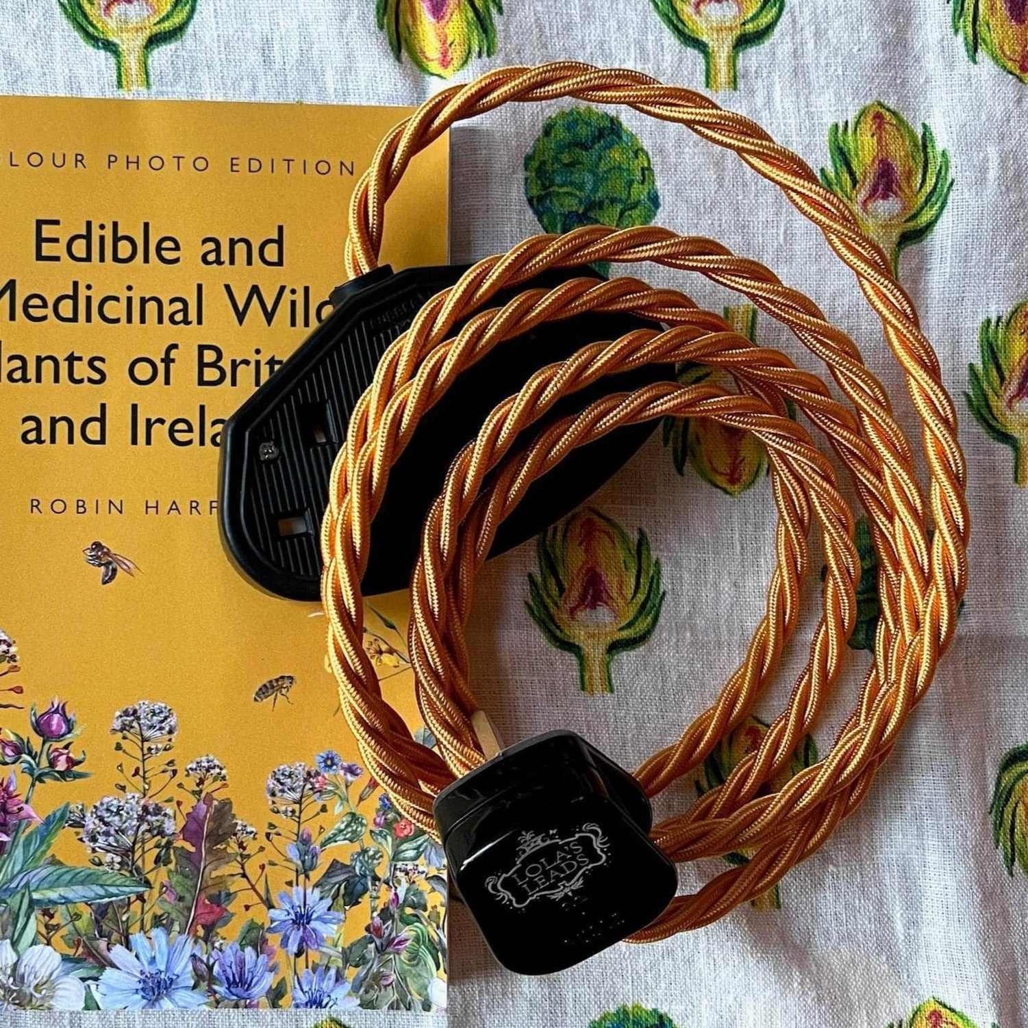 Fabric Extension Cable in Turmeric