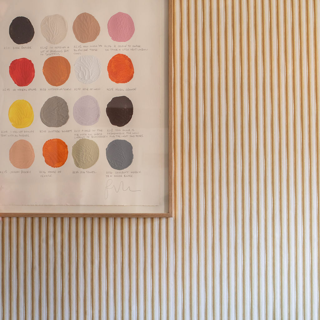 Modern Ticking Wallpaper - Ochre