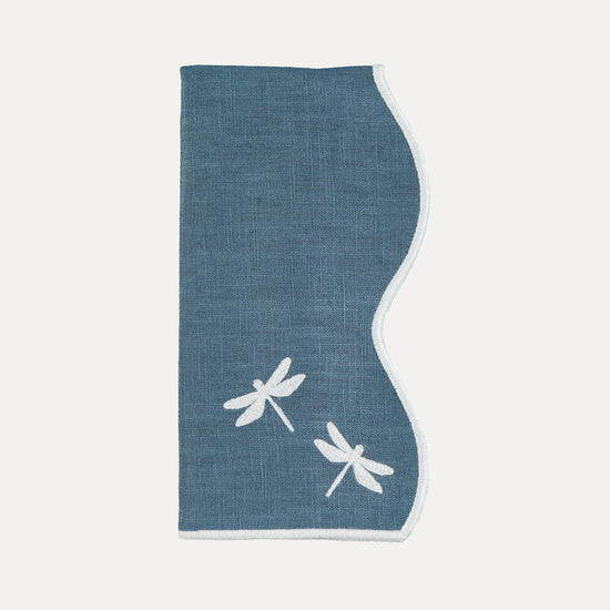 Libelinhas IEA Napkin, Blue with White