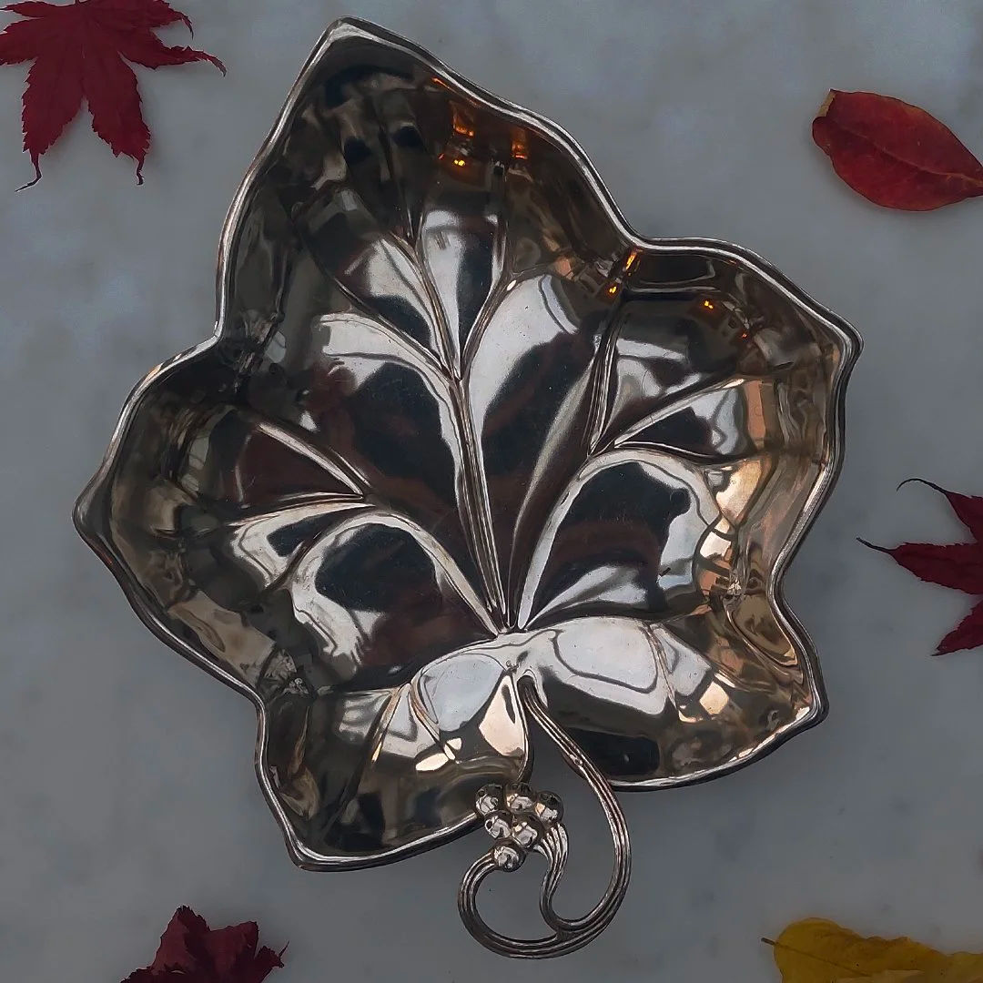 Silver-Plated Leaf Vide-Poche