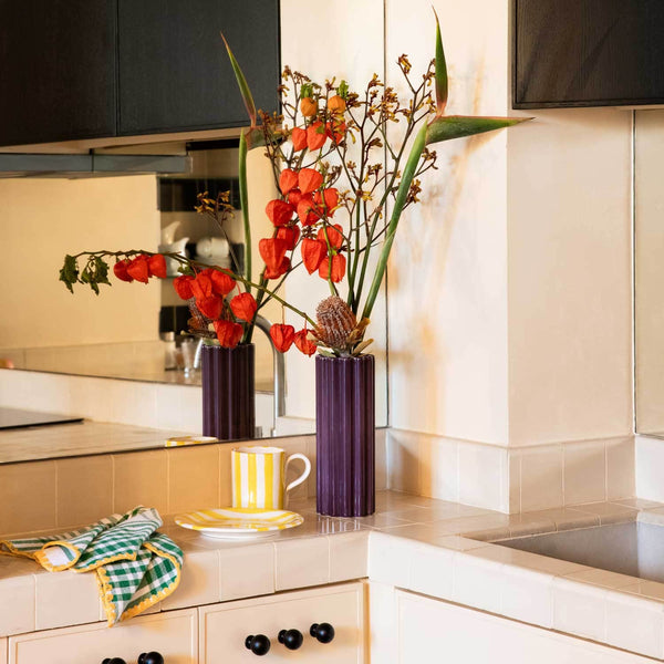 Ceramic Vase Churro Purple