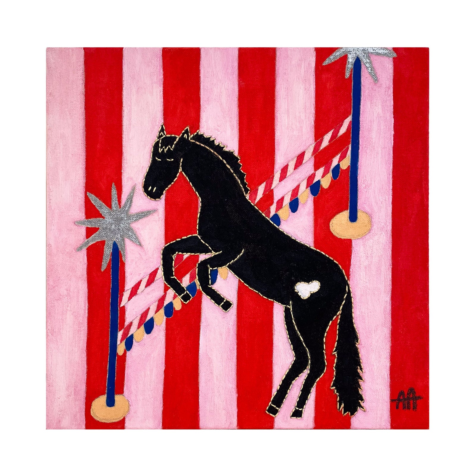 Striped Horse Three, Original Painting