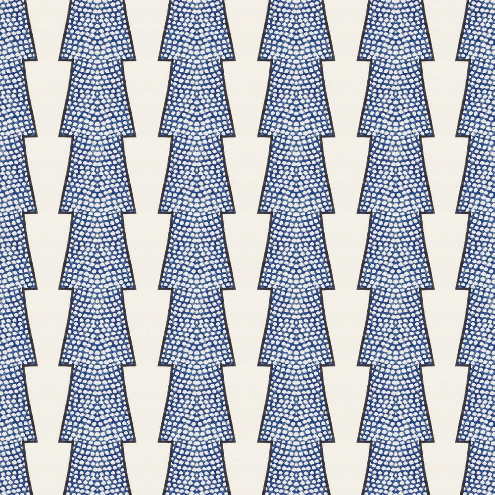 Spot and Arrow Wallpaper - Blue