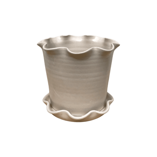 Frilly Pot - Stoneware.