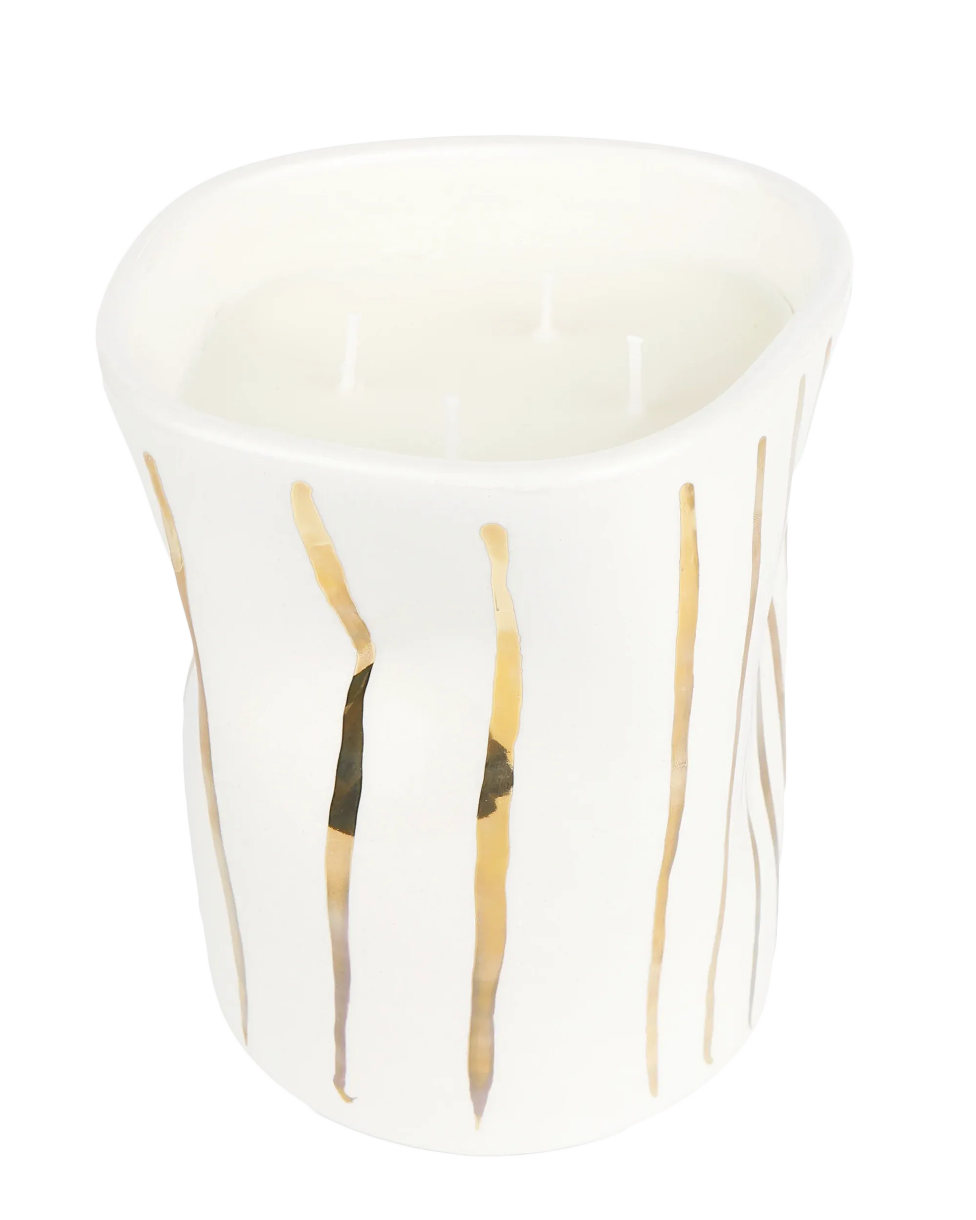 Gold Stripes Candle