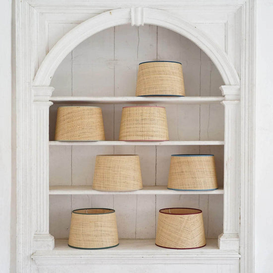 Seema Raffia Lampshade - Red
