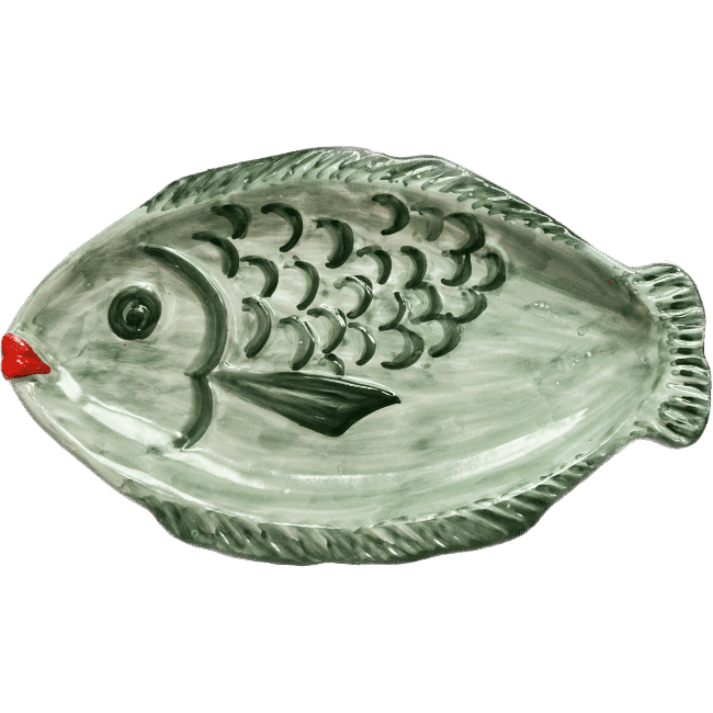 Baci Fish Platter 35 cm Green