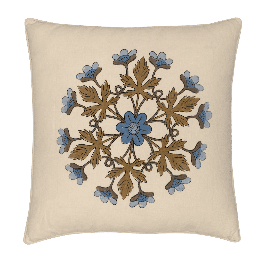 Block Printed Interior Pillow Cover – 20x20 in