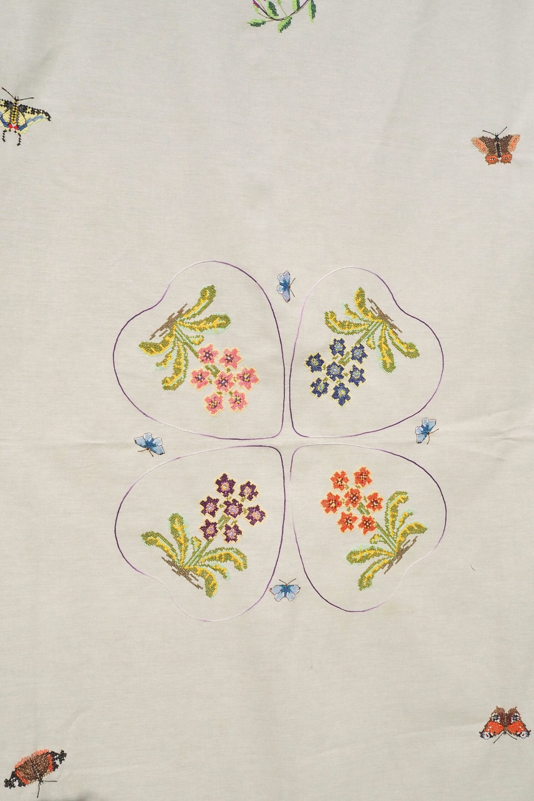 Vintage Embroidered Tablecloth