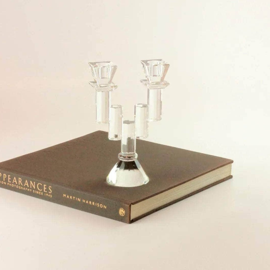 Faceted Crystal Candelabra