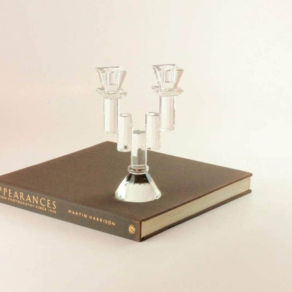 Faceted Crystal Candelabra