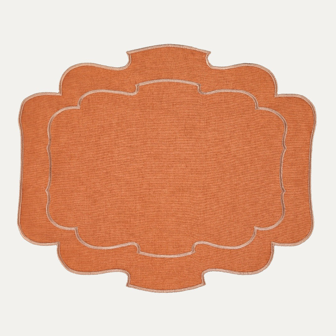 Belmonte Placemat, Terracotta on Terracotta