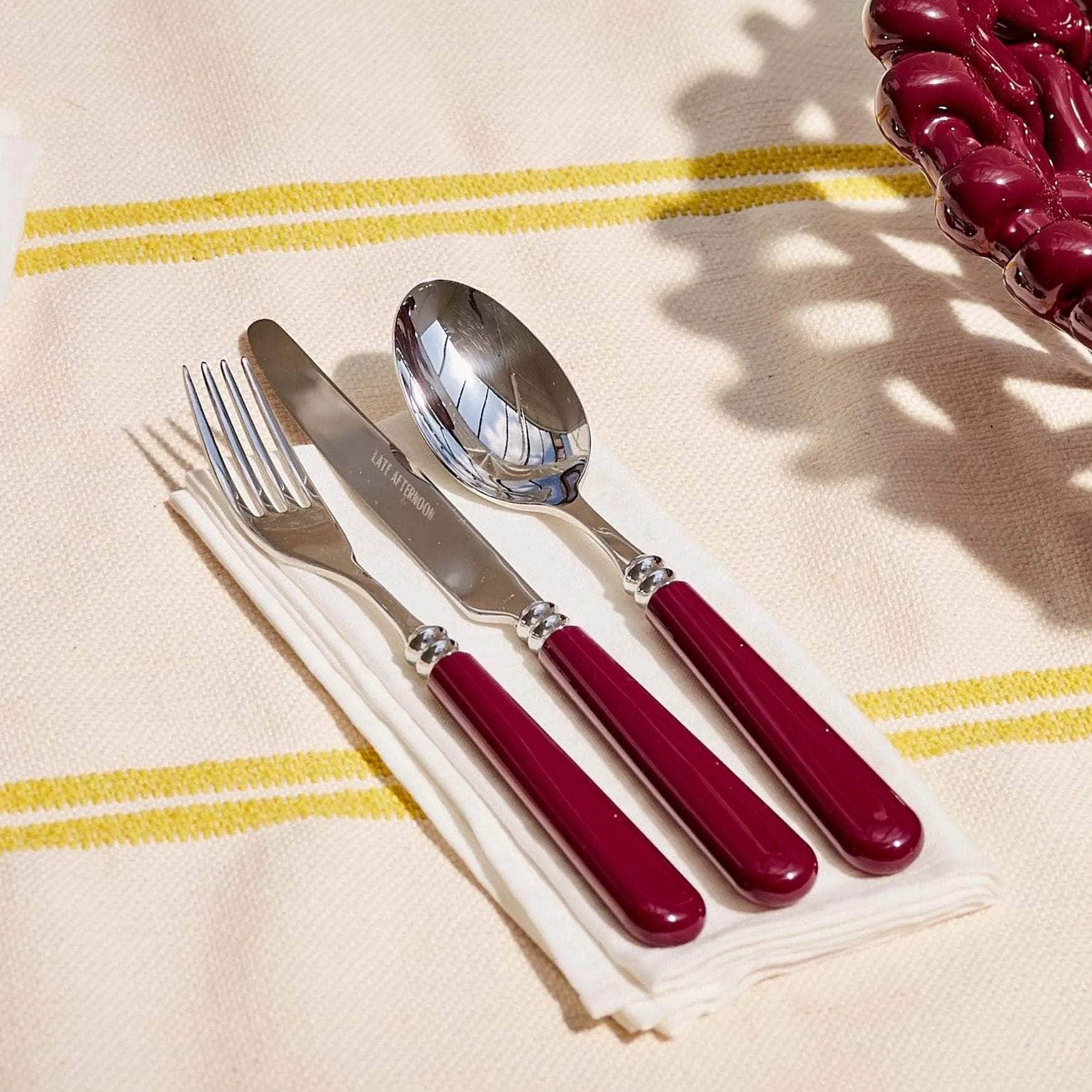 Burgundy Set of 2 Dessert Spoons