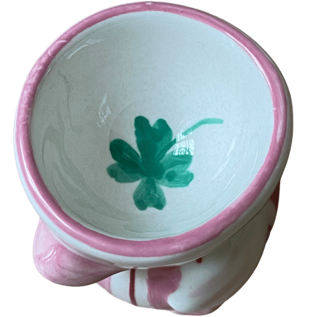 Pink Striped Chick Egg Cup