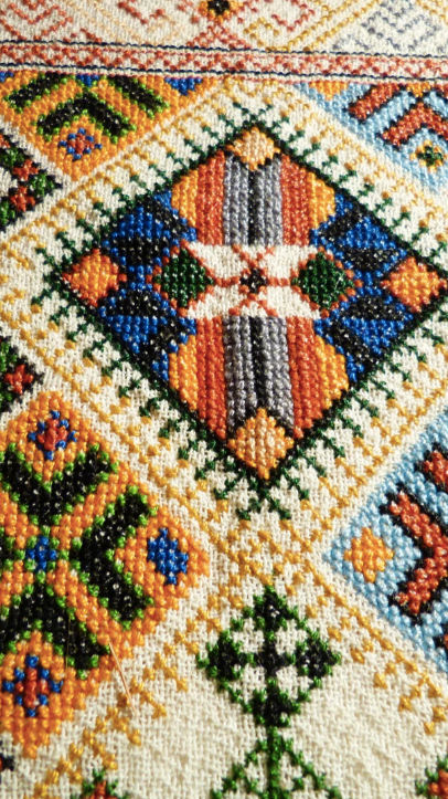Rare, Antique, Hand-Loomed, Hand-Embroidered Wall Hanging from Crete