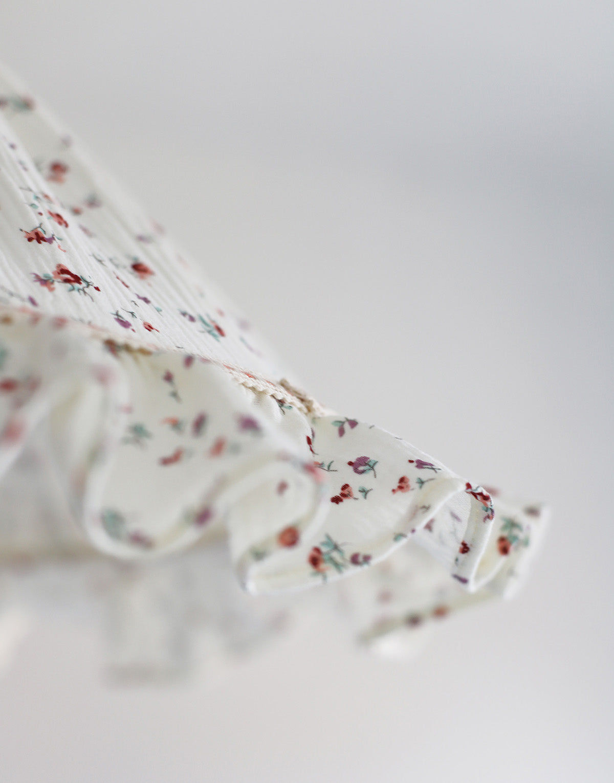 Emilia Conical Pendant Light with Ruffle in ‘Tiny Flowers’ Print