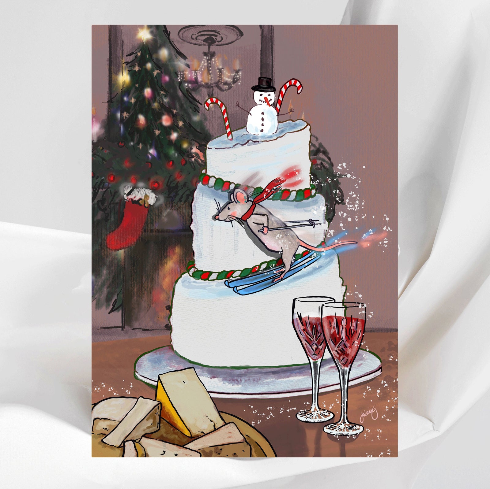 Spot Of Cheese Christmas Cards - Set of 6