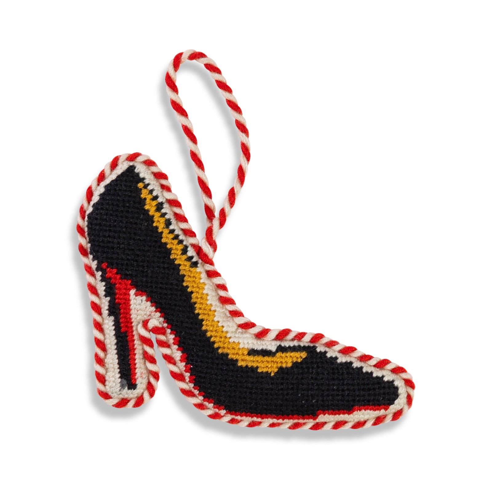 Needlepoint Icon Ornament - High Heel
