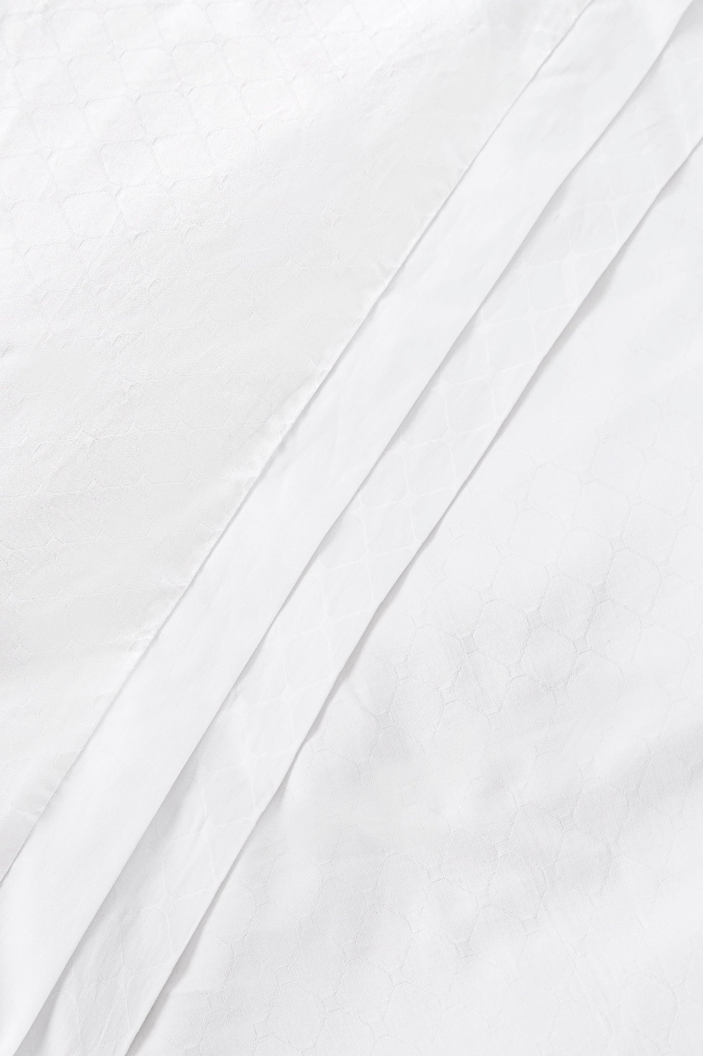 Jacquard Organic Cotton Duvet Cover - Classic White