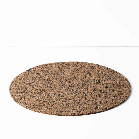 Navy Round Speckled Cork Placemat