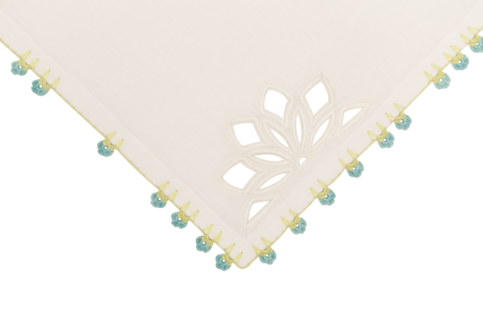 Hand Embroidered & Crochet Placemat (Set of 4) – 14x18 in