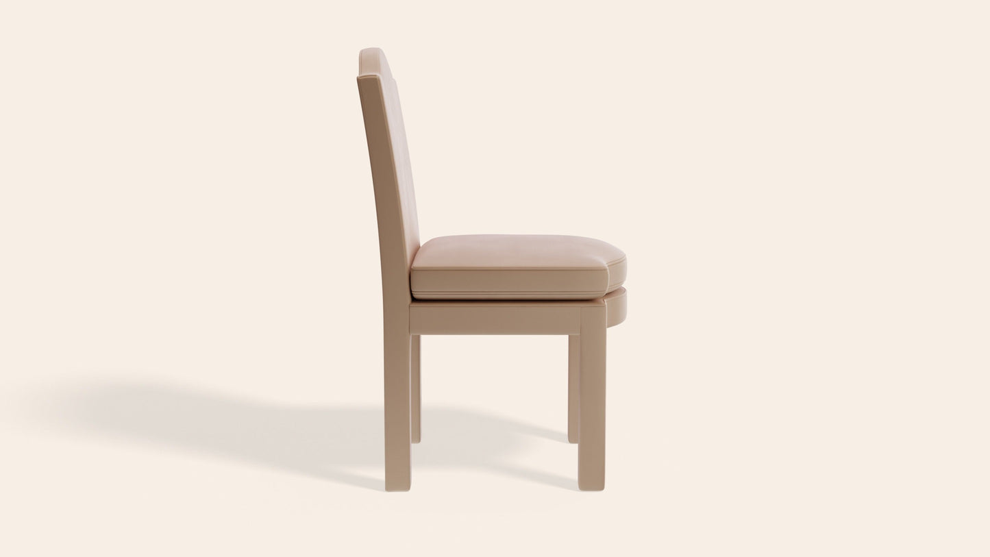 Pair of Leo Dining Chairs, Rose Linen